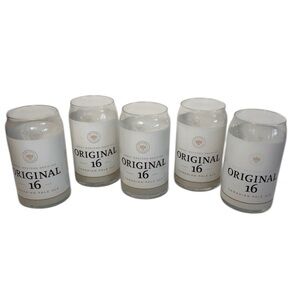 Original 16 Glass Set - shaped like a beer can. Fun. Unique.